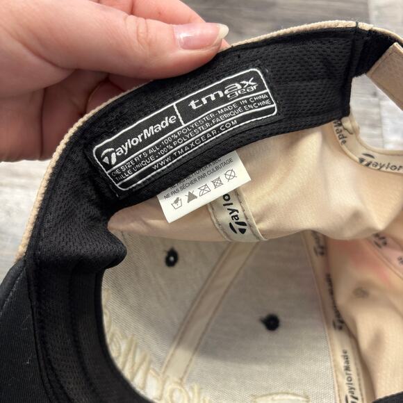 Taylormade R11 Series Black Gray OS Adjustable Strapback Colorblock Golf Cap Hat - Picture 6 of 8